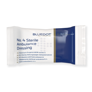 Blue Dot Flow Wrapped Sterile No4 Ambulance Dressing 320mm x 200mm
